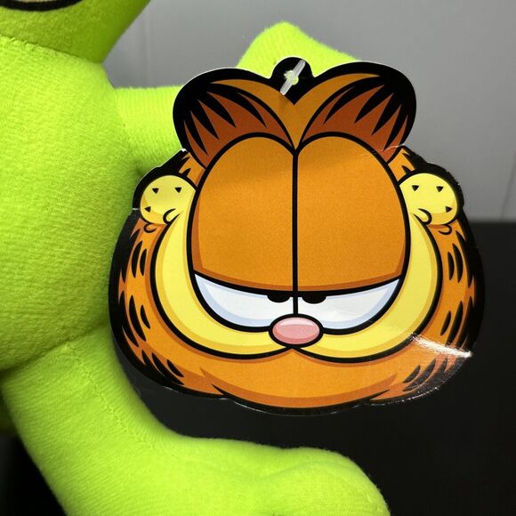 Garfield The Cat 9” Plush Stuffed Animal Neon Green Toy Factory 2022 Nickelodeon - Picture 5 of 9